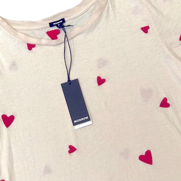 ❤️Monrow Embroidered Heart Tee - Picture 2 of 2